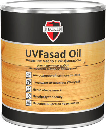 Масло с УФ-фильтром для дерева DECKEN UVFasad Oil