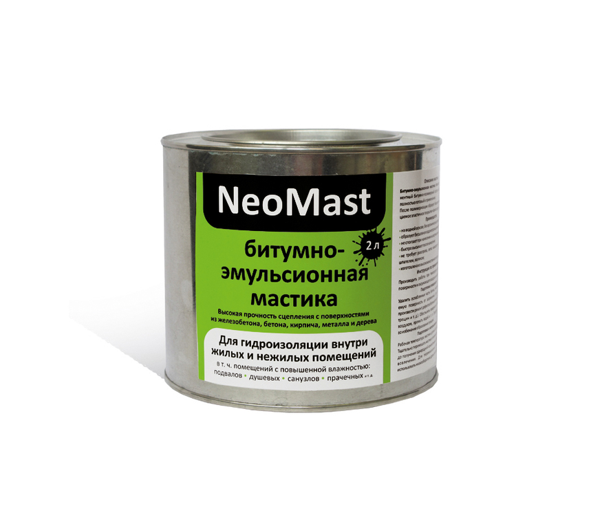 Битумно-эмульсионная мастика NeoMast 2 л